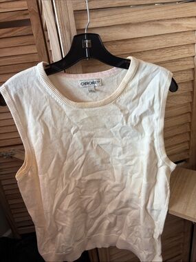 Cherokee Pale Yellow Sleeveless Knit Tank Top XL